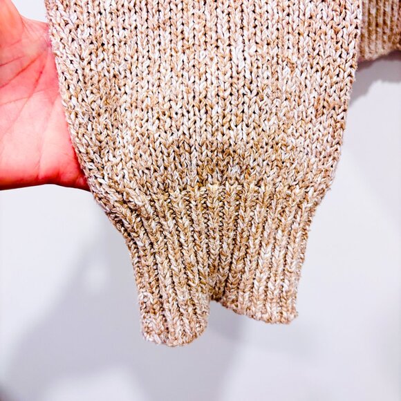 SHEIN Beige High Neck Knit Sweater | Cozy Minimalist Fall Winter | Size 4 * - Picture 5 of 8